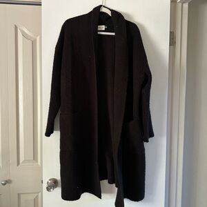 SOLAÍ the Label Cozy Black Open-Front Cardigan
